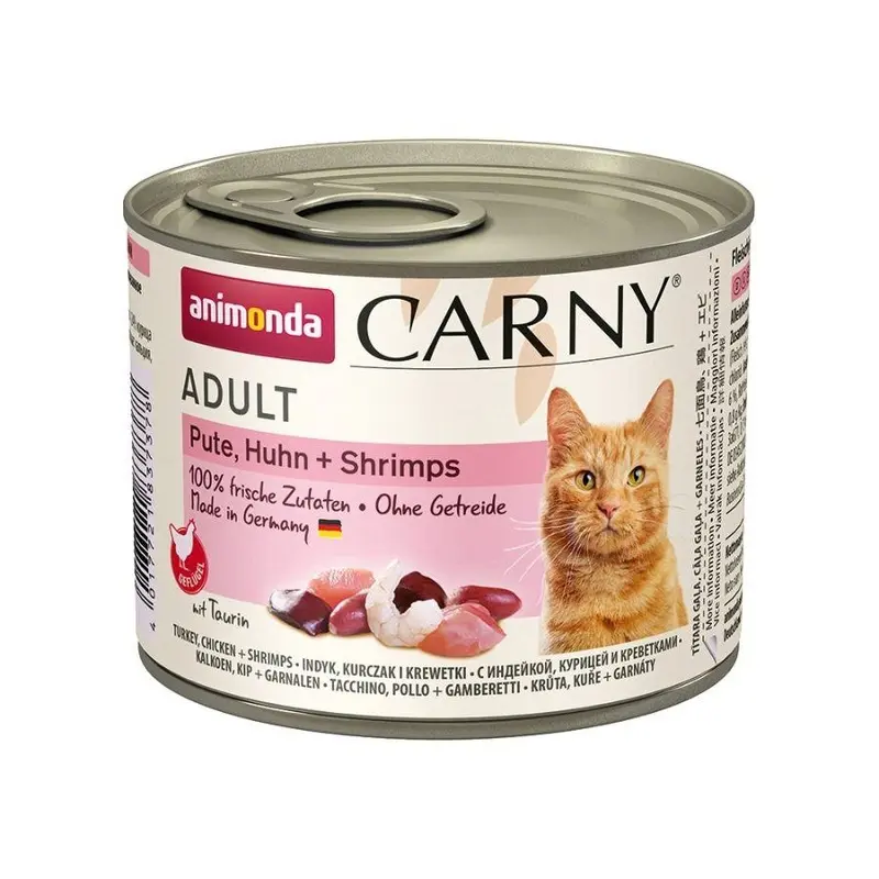 Animonda Carny Turkey Chicken And Shrimps Adult Cat Food - X 200G Size 6