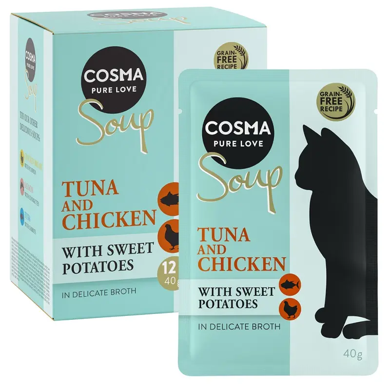 Cosma Soup 12 X 40G - Tuna & Chicken With Sweet Potatoes