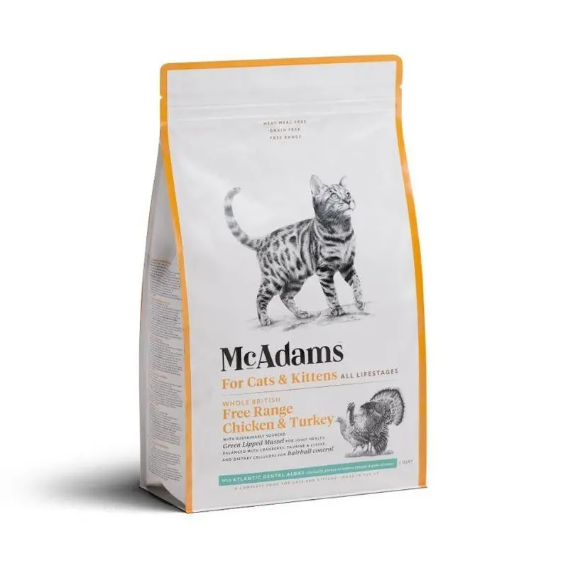 Mcadams Grain/Green Cats & Kittens Free Range Chicken & Turkey | : 1.5Kg