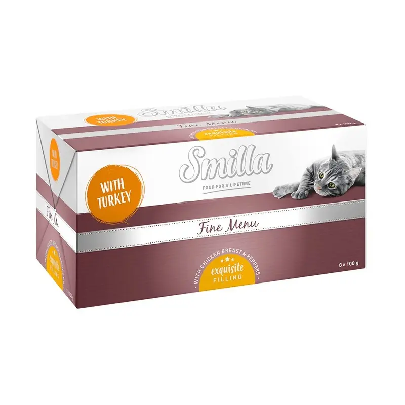 Smilla Fine Menu Exquisite Filling 8 X 100G - Turkey With Chicken Breast & Peppers
