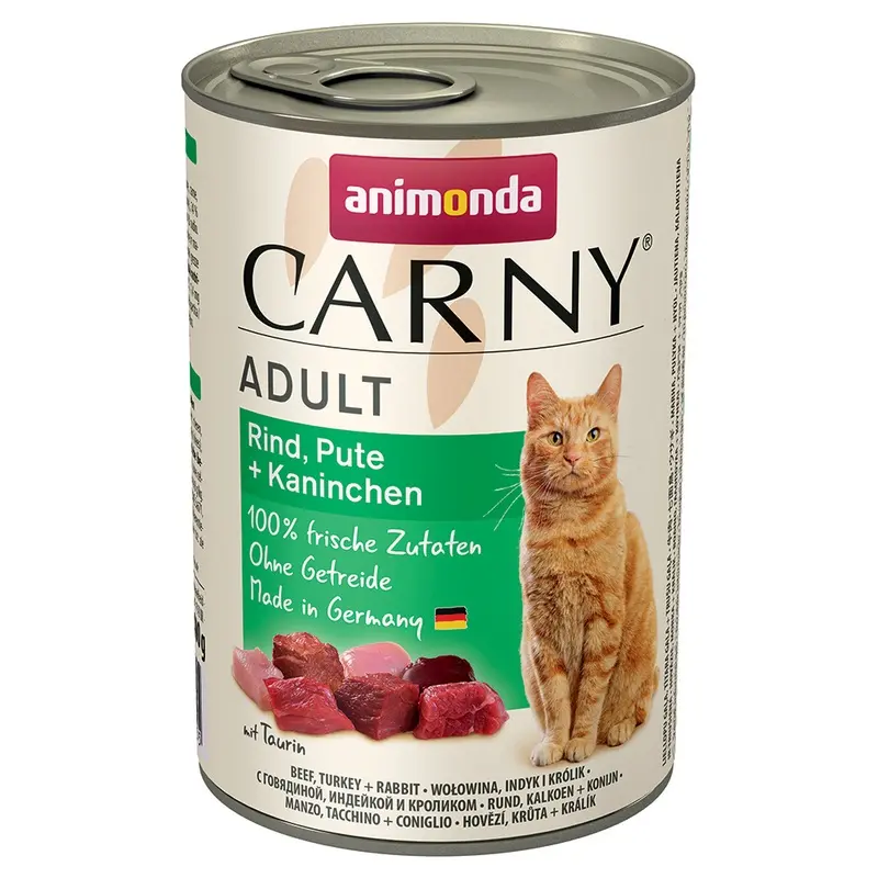 Animonda Carny Adult 6 X 400G - Beef, Turkey & Rabbit