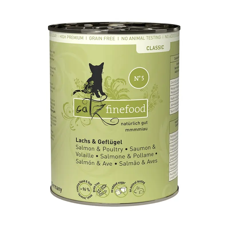 Catz Finefood Can 6 X 400G - Salmon & Poultry