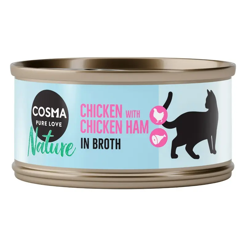 Cosma Nature 6 X 70G - Chicken With Chicken Ham