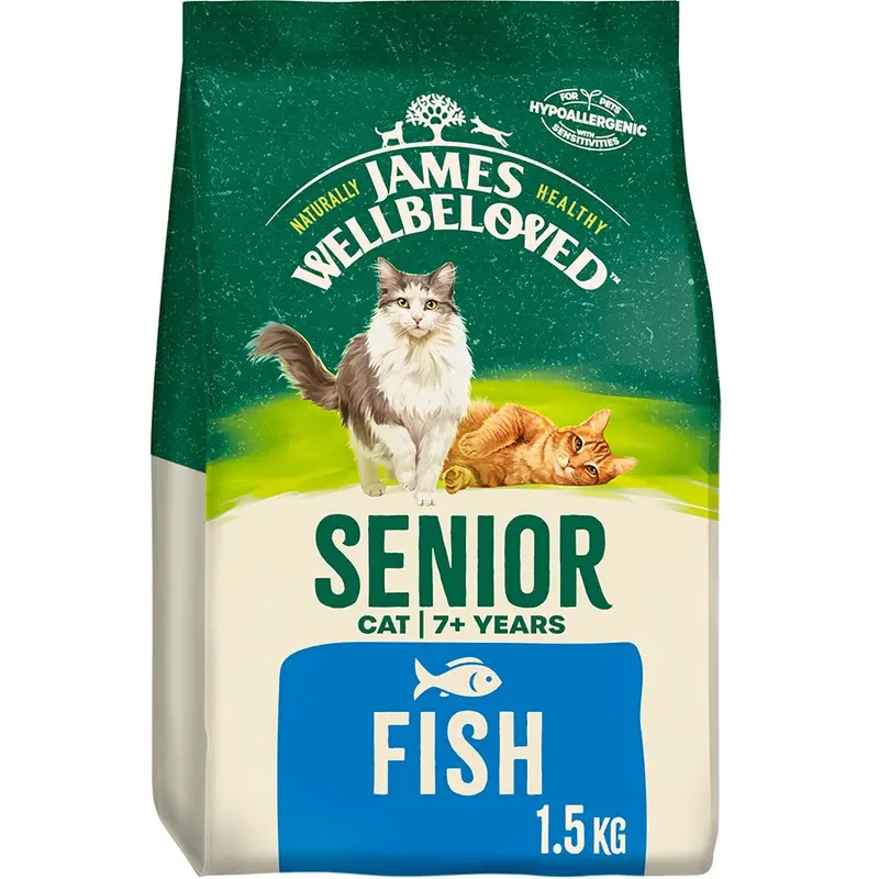 James Wellbeloved Dry Senior Cat Food Fish 1.5Kg