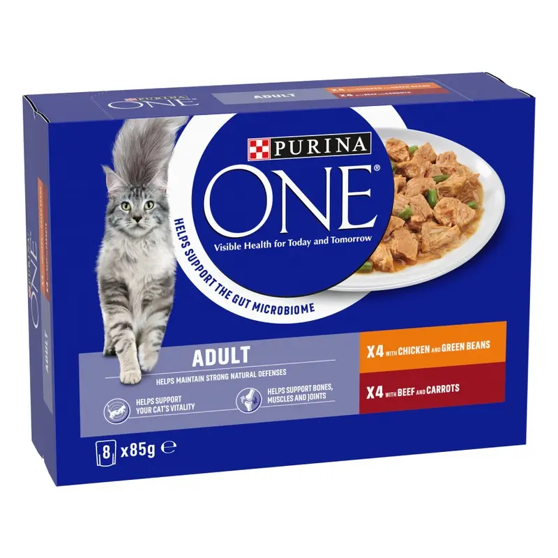 Purina One Adult - Chicken & Beef (8 X 85G)