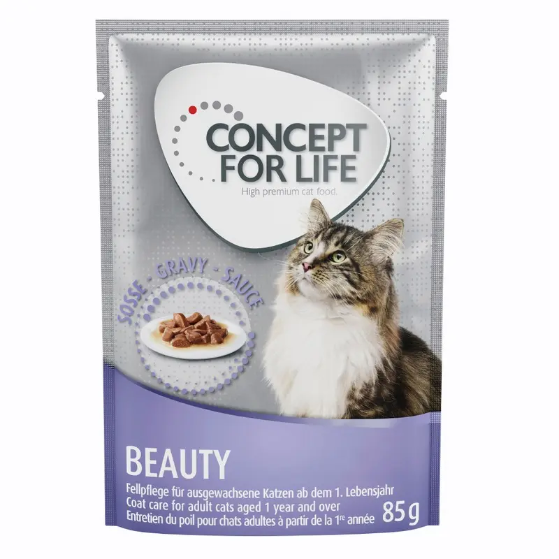 Concept For Life 12 X 85G Wet Cat Food - Special Price! * - Beauty  In Gravy (12 X 85G)