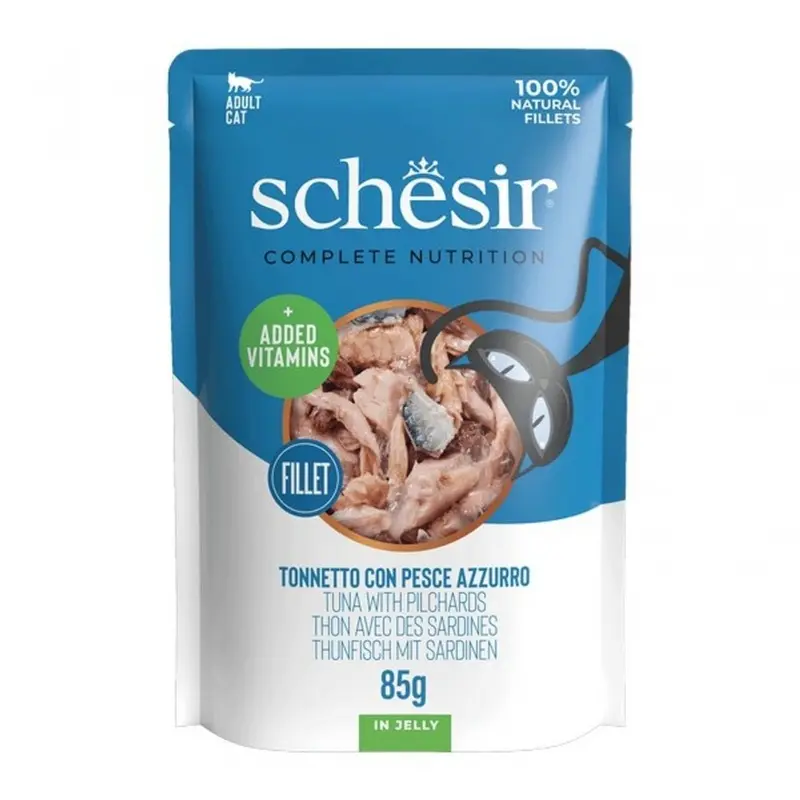 Schesir Complete Nutrition Tuna With Pilchards In Jelly | : 12X85g Size 2