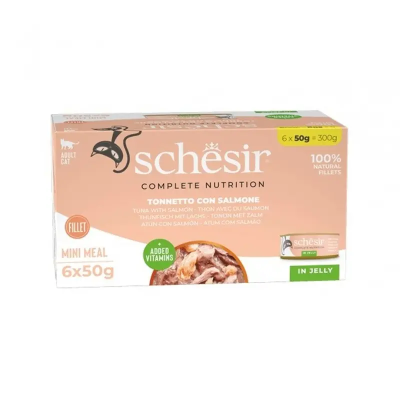 Schesir Salmon Complete Nutrition Tuna With Mini Meal 6X50g Size 2