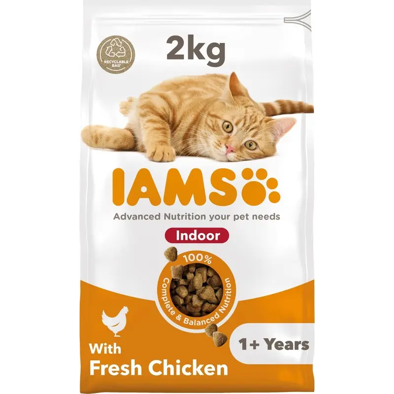 Iams Indoor Cat Food With Fresh Chicken - 2Kg