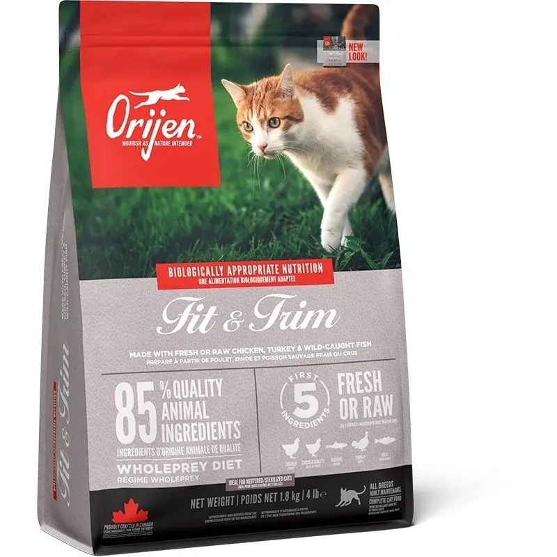 Orijen Fit And Trim Cat Food - Red/Green 1.8Kg