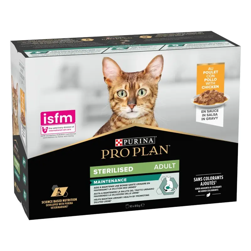 Pro Plan Purina Sterilised Adult Maintenance - Chicken: 10 X 85G