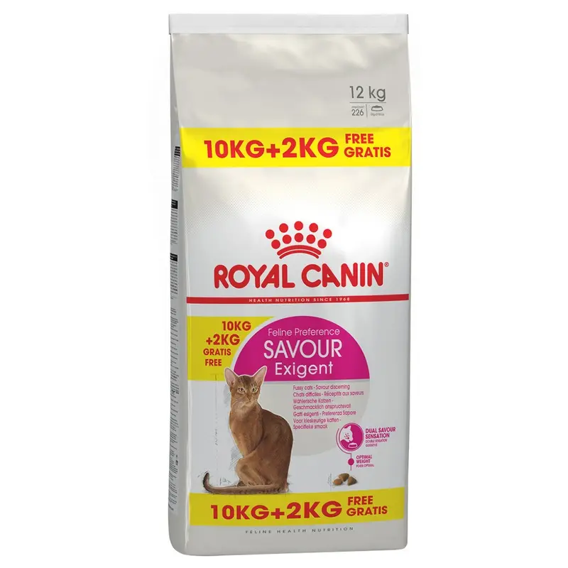 Royal Canin 12Kg Dry Cat Food - 10Kg + 2Kg Free! * - Savour Exigent (10Kg + 2Kg)