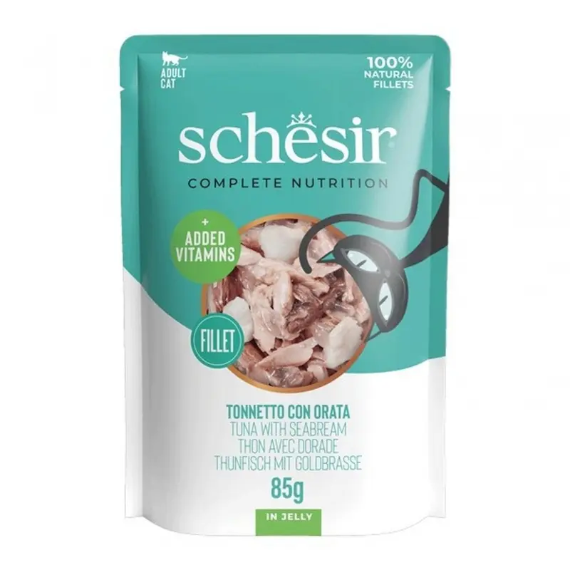 Schesir Complete Nutrition Tuna Fillet With Seabream In Jelly | : 12X85g Size 2