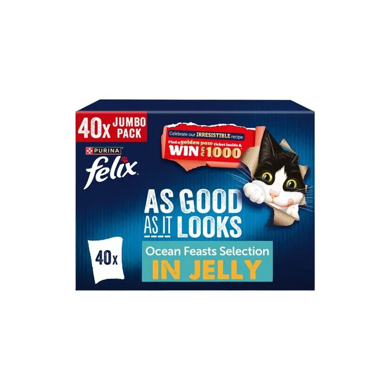 Felix Agail Ocean Feasts Mixed Variety Pack X 85G (4.4Kg) Size 44