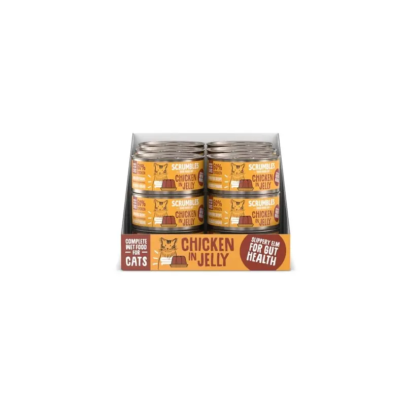 Scrumbles Natural Wet Cat Food, Chicken In Jelly 18X 80G