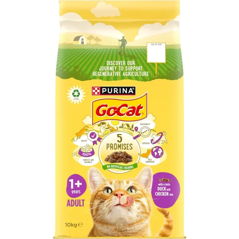 Go-Cat Adult Dry Cat Food Chicken Duck, 10Kg