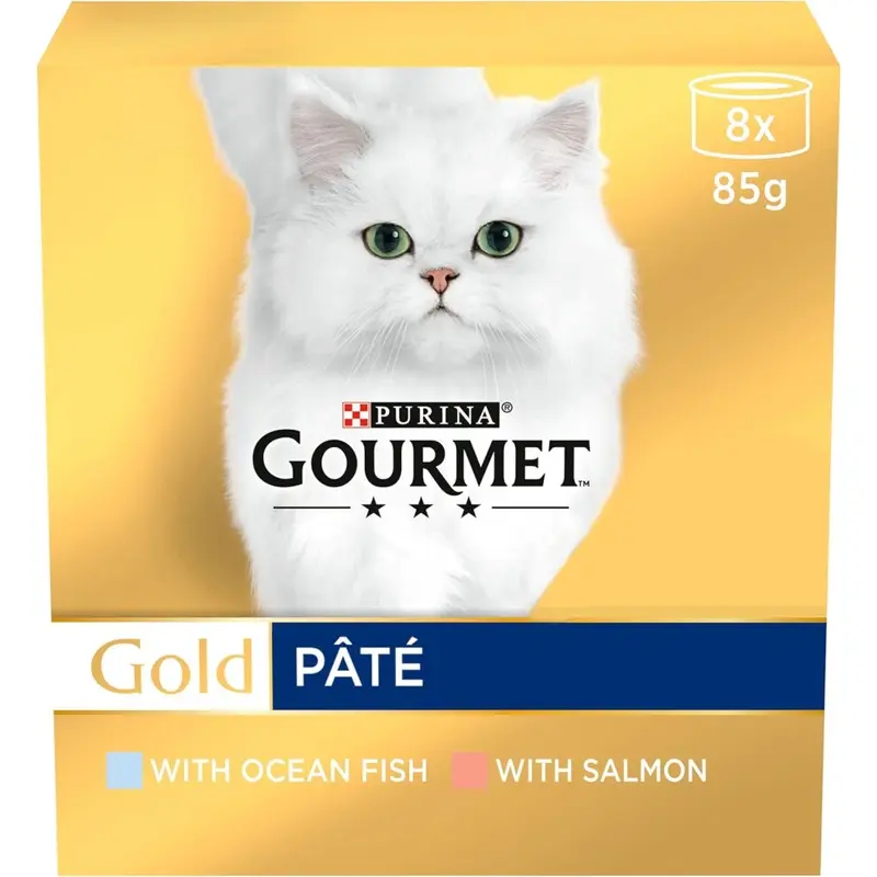 Gourmet Store Gold/Salmon Gourmet Senior Mousse With Cat Food 8X85g, Pack Of Size 6