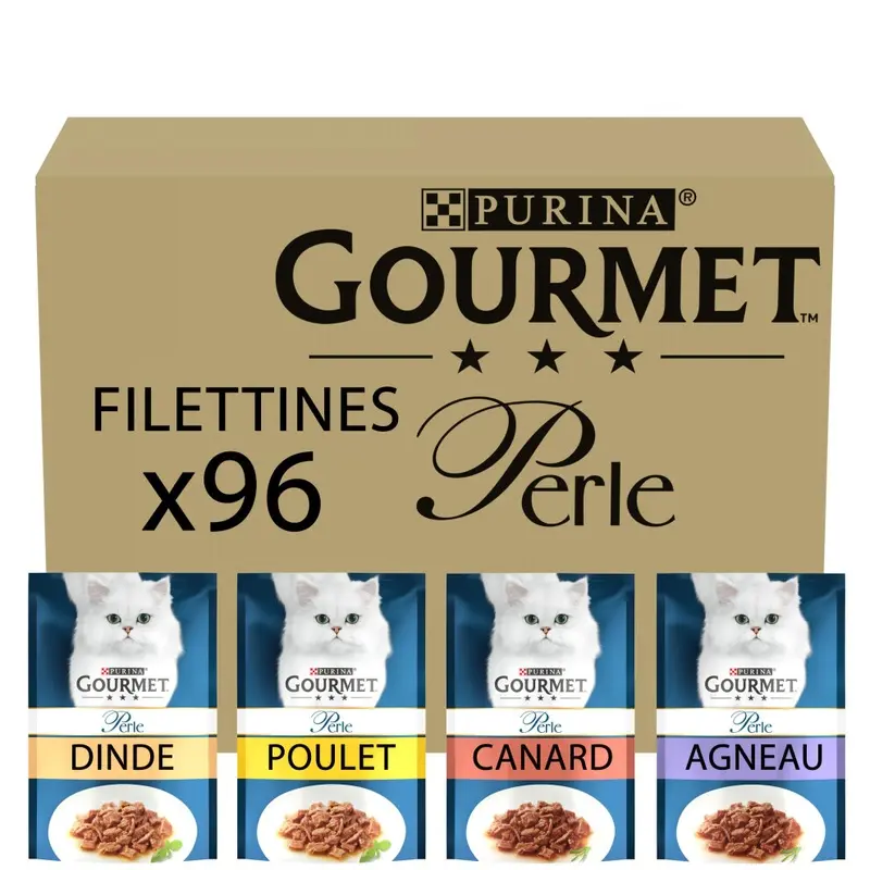 New Gourmet Perle Chefs Collection In Gravy (Turkey, Chicken, Duck, Lamb) 96X85g 12334891