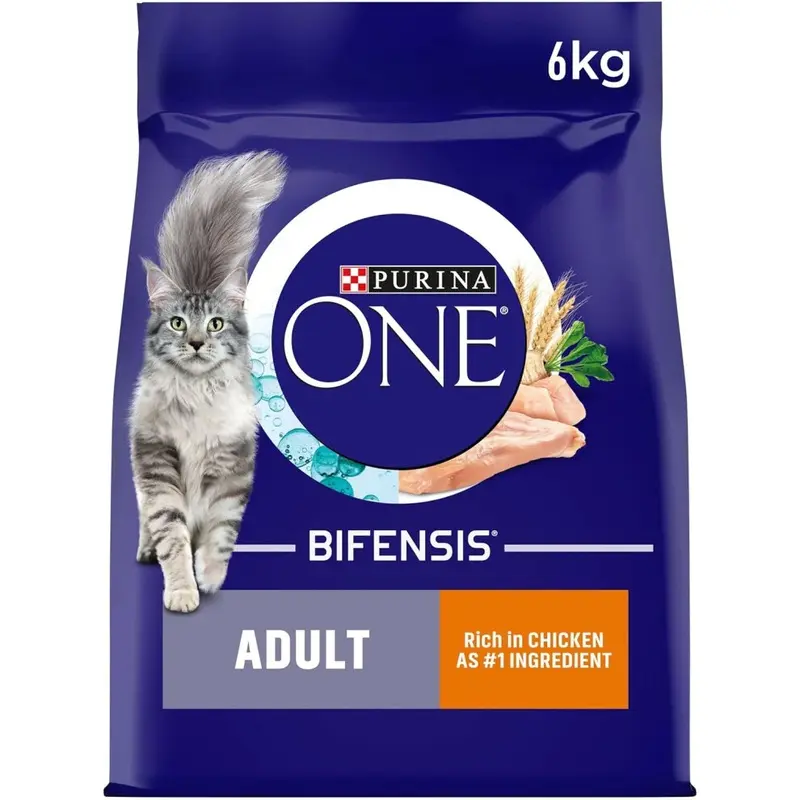 Purina One Adult Dry Cat Food Rich In Chicken, Packaging May Vary 6Kg