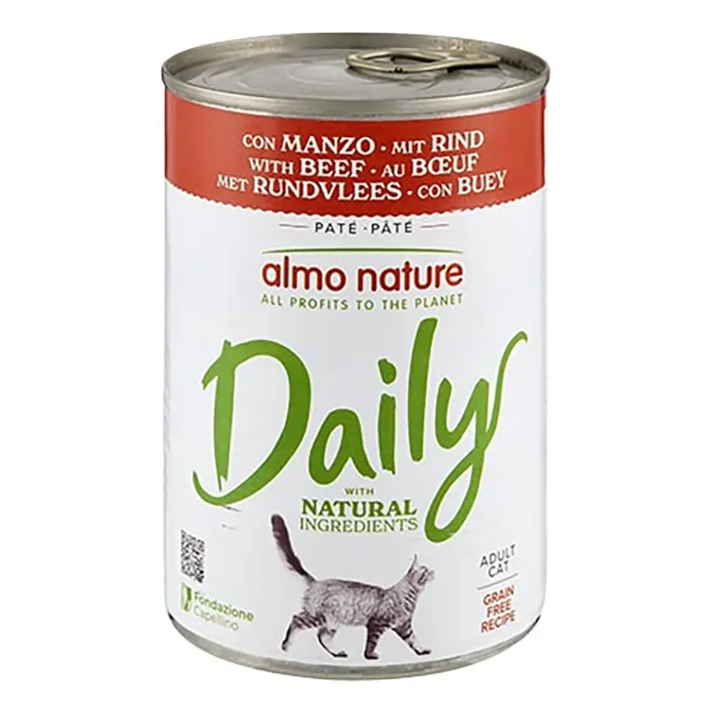 Almo Nature Daily 6 X 400G Menu Wet Cat Food - 5 + 1 Free! * - Beef (6 X 400G)