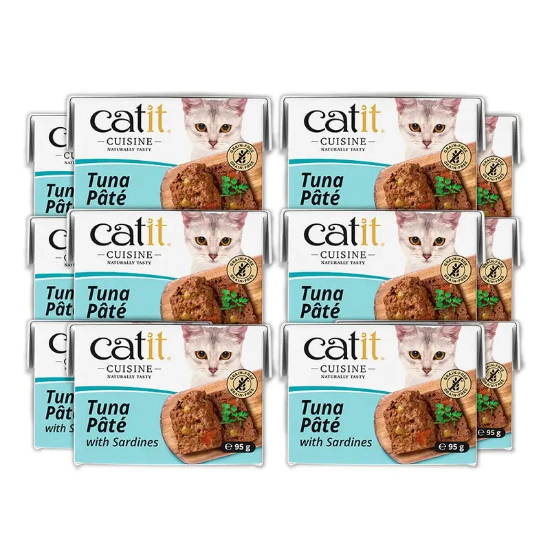 Catit Cuisine Wet Adult Cat Food Tuna Pate With Sardines 12 X 95G