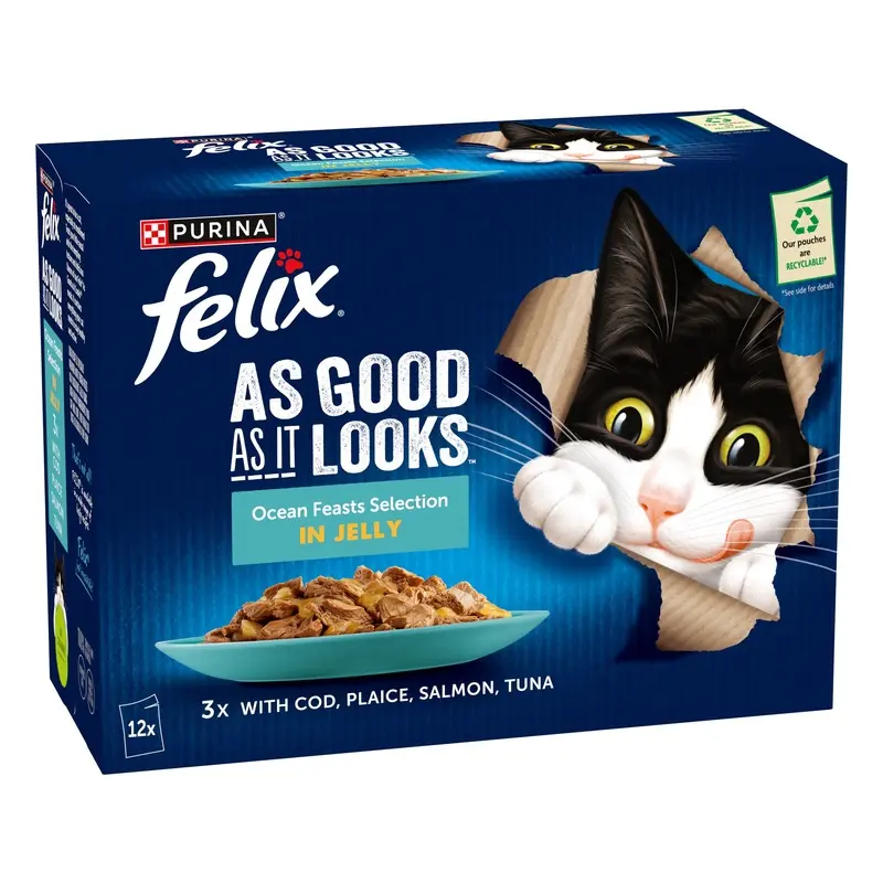 Felix As Good As It Looks 12 X 85G - Ocean Feasts In Jelly