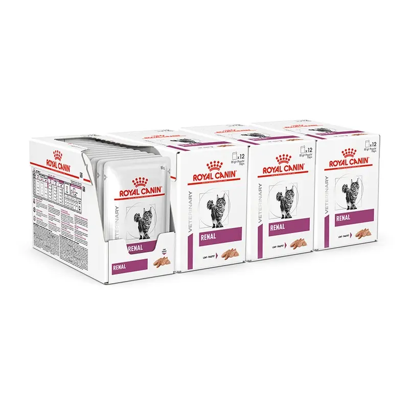Royal Canin Veterinary Renal Adult Wet Cat Food In Loaf 48X85G