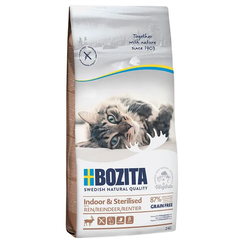 Bozita Grain Free Indoor & Sterilised - Reindeer - 2Kg