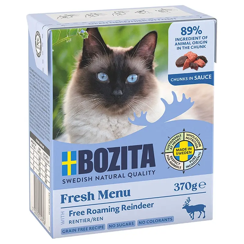 Bozita Tetra Chunks In Sauce 6 X 370G - Reindeer