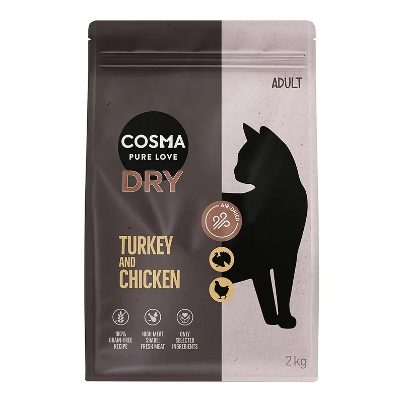 Cosma Turkey & Chicken Dry Food - 2Kg