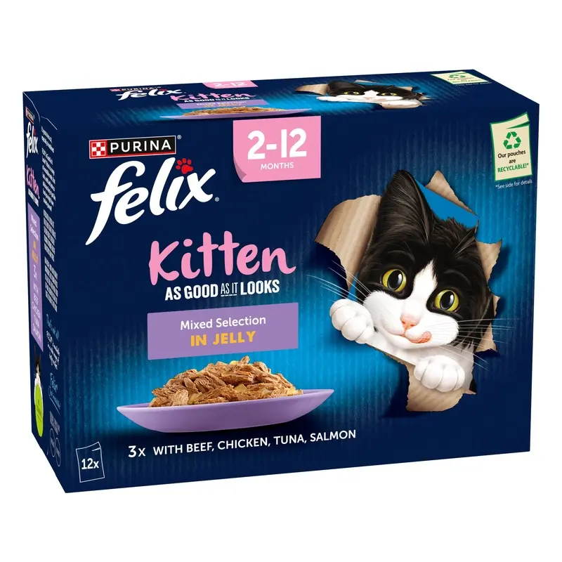 Felix Kitten As Good As It Looks - Mixed Selection In Jelly (12 X 85G)