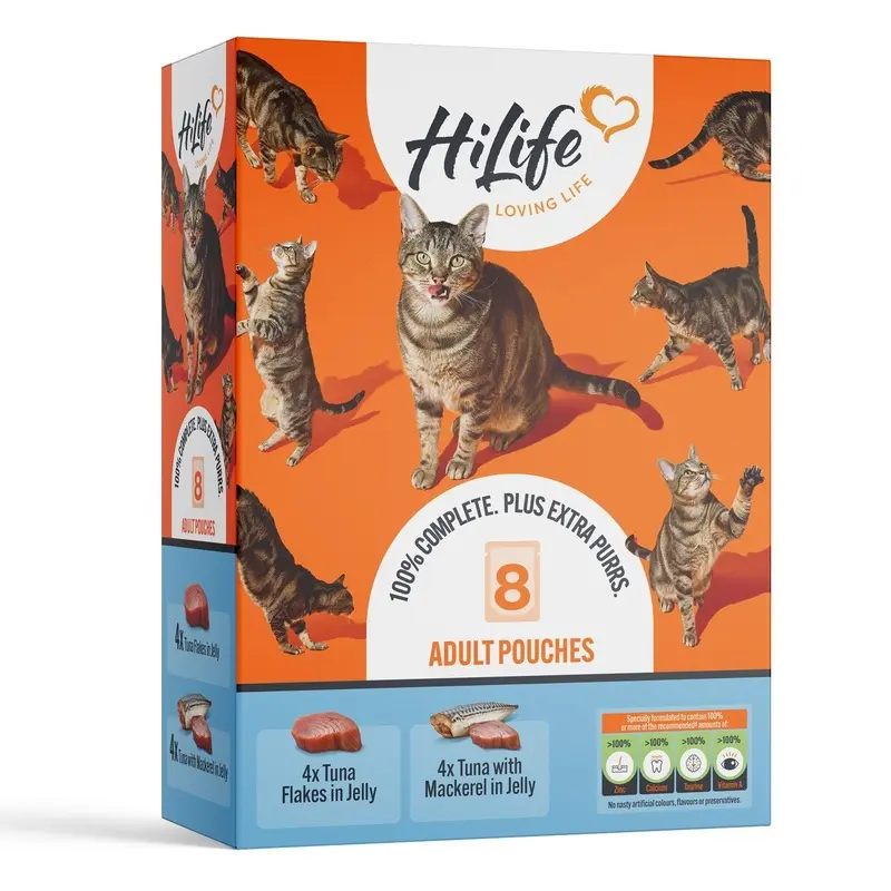 Hi Life Hilife Tuna Recipes In Jelly Adult Wet Cat Food - X 70G Size 8