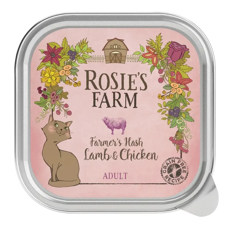 Rosies Farm Adult Farmers Hash With Lamb & Chicken - 16 X 100G (Trays)