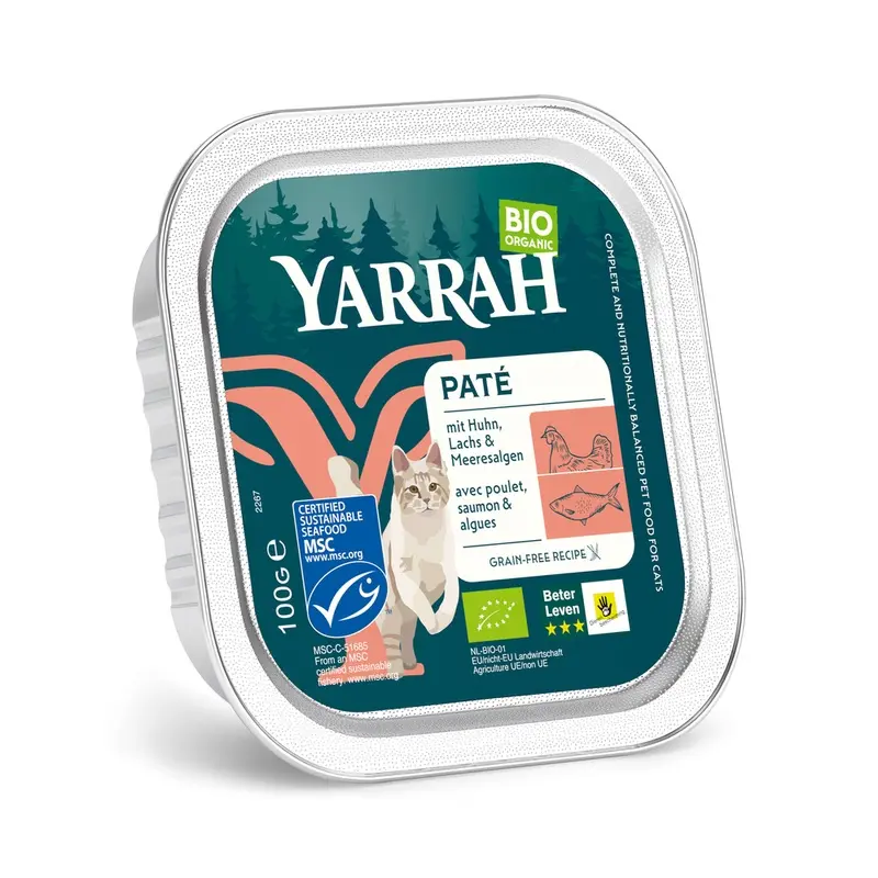 Yarrah Organic Pt 6 X 100G - Salmon With Organic Seaweed
