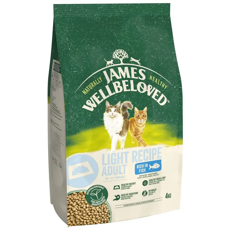 James Wellbeloved Adult Cat Hypoallergenic Light - Fish - 4Kg