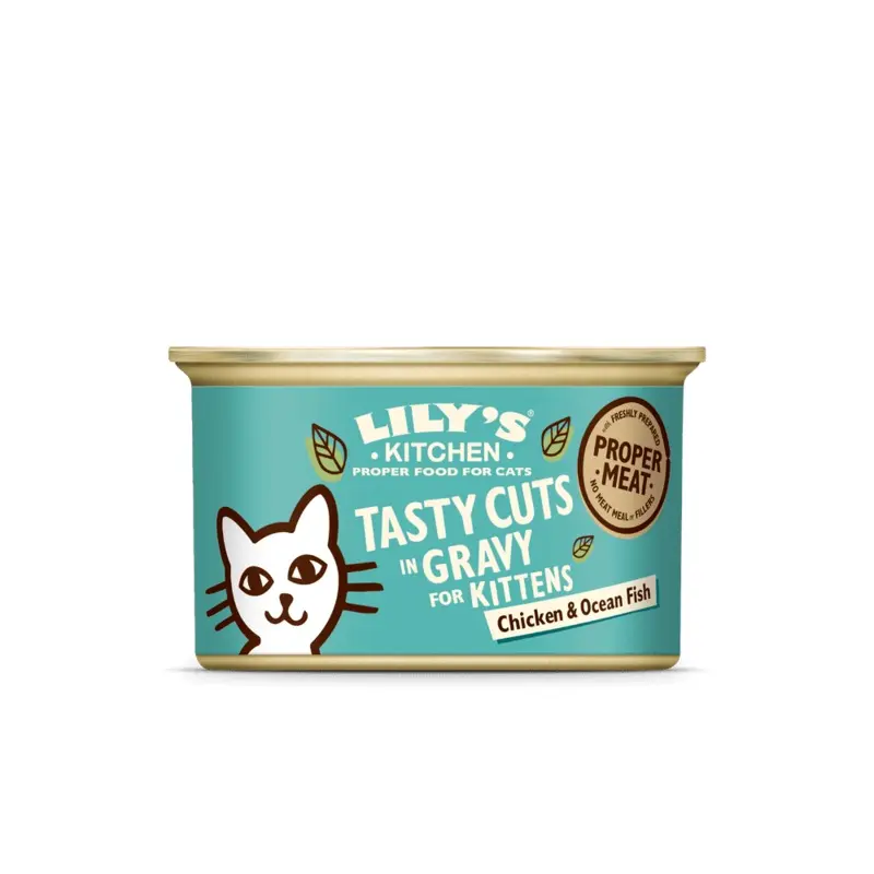 Lilys Kitchen Salmon/Grain Cat Tasty Cuts Chicken & Fish For Kittens | : 85G