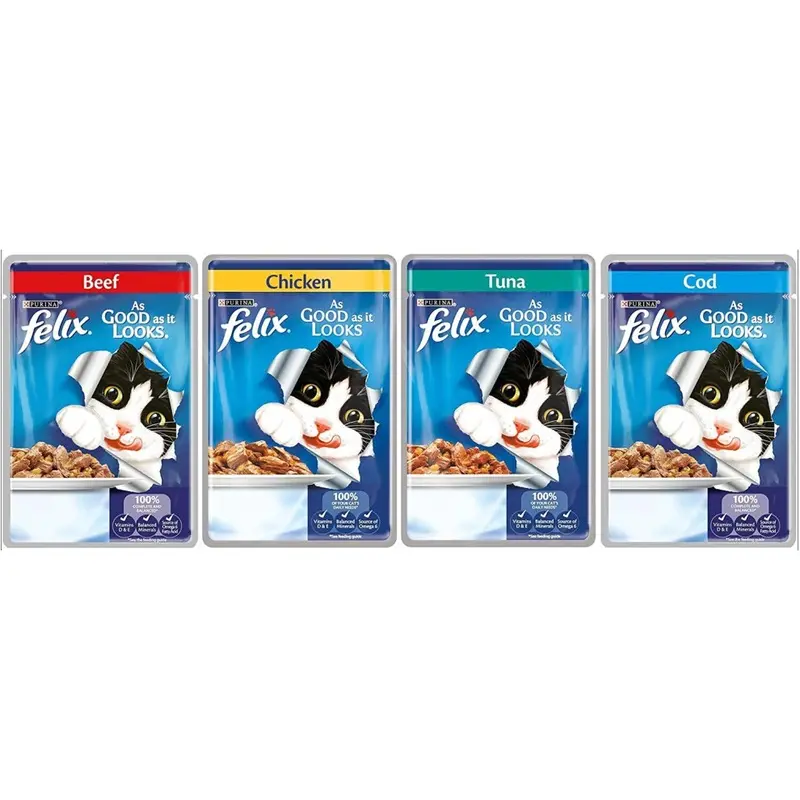 New Felix As Good As It Looks Adult Wet Cat Food Mixed Flavors 120 X 100G Jck-W02
