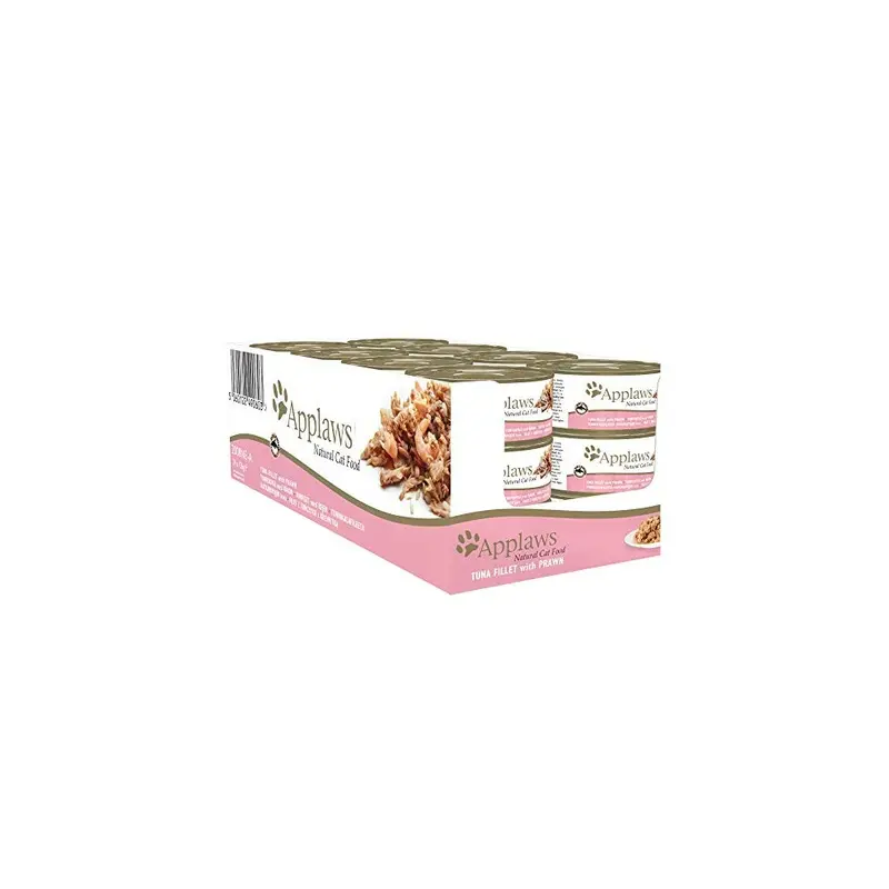 New Applaws 100% Natural Wet Cat Food, Tuna Fillet With Prawn, (Pack Of 24) 2008Ne-A 156G