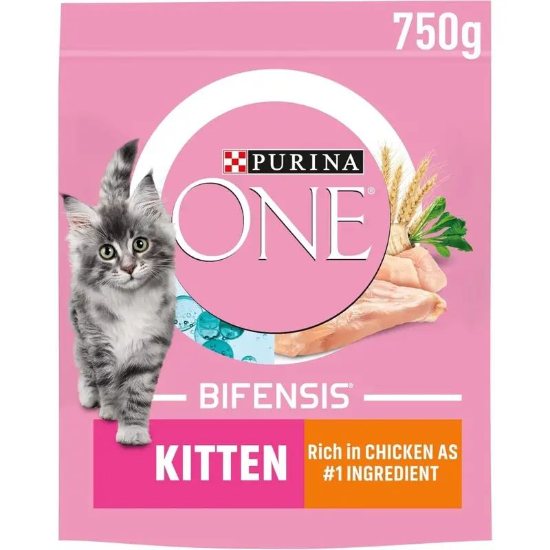 New Purina One Kitten Rich In Chicken, Pack Of 4 Dry Cat Food 750G