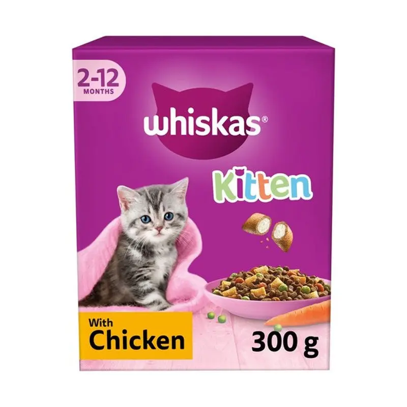 Whiskas Brown/Orange/Green Dry Kitten Food With Chicken - : 300G
