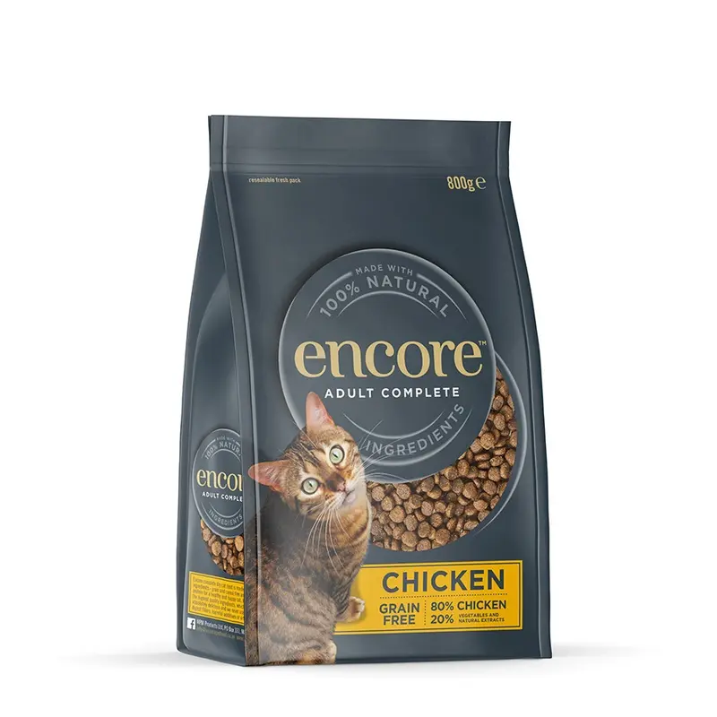 Encore Natural Complete Dry Adult Cat Food Chicken 800G