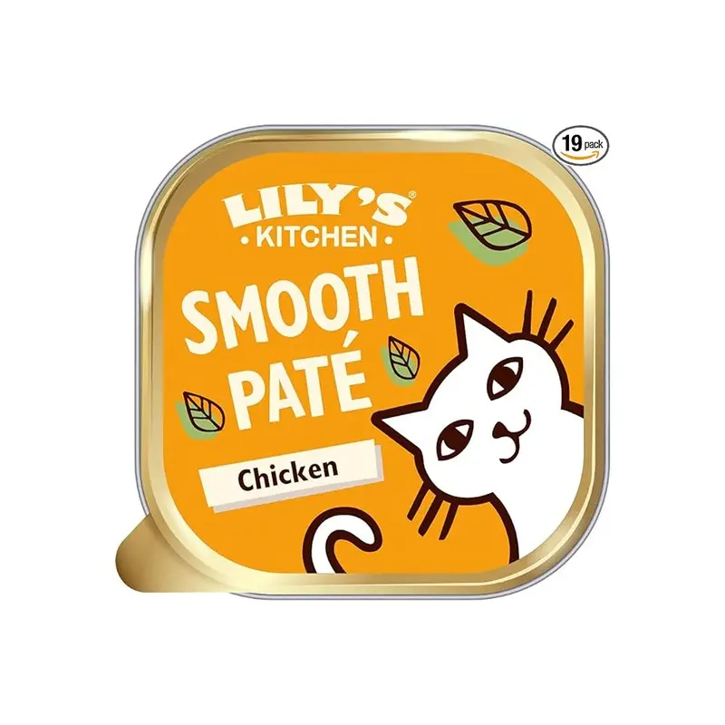 Lilys Kitchen Grain Smooth Chicken Pate Complete Adult Cat Food X 85G Size 19