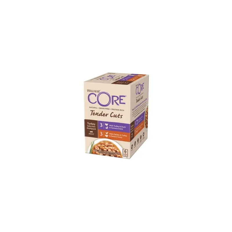 Wellness Core Grain Tender Cuts Turkey Wet Cat Food X 85G Size 6