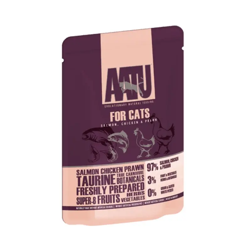 Aatu Salmon Chicken & Prawn | : 10*85G Size 8