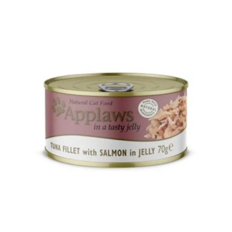 Applaws Salmon Adult Wet Cat Food Tuna Fillet& In Jelly (Pack Of 24) 70G