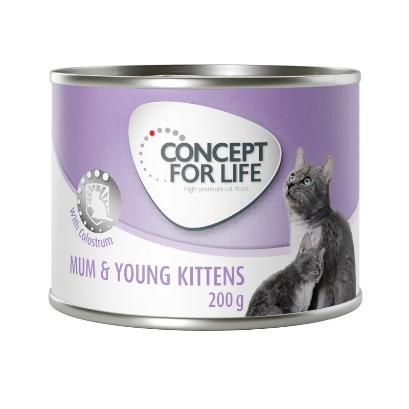Concept For Life Mum & Young Kittens Mousse - 6 X 200G