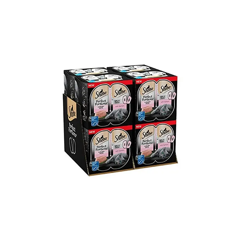 New Sheba Perfect Portions With In Loaf 3X(2X37.5g) In Loaf 3X(2X37.5g) Salmon 402657
