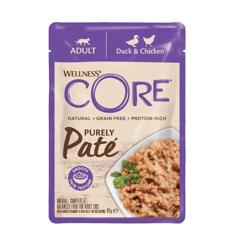 Wellness Core Purely Pate Adult Wet Cat Food Duck & Chicken 85G