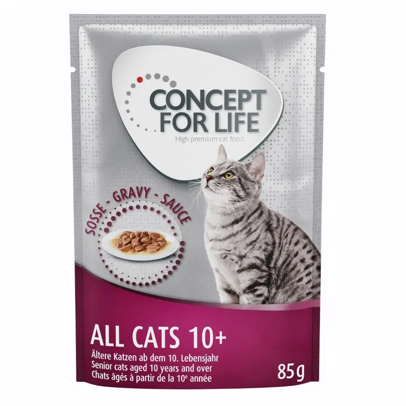 Concept For Life 12 X 85G Wet Cat Food - Special Price! * - All Cats 10+  In Gravy (12 X 85G)