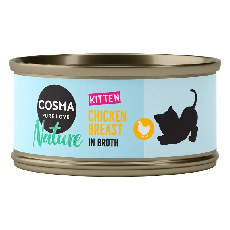 Cosma Nature Kitten 6 X 70G - Chicken